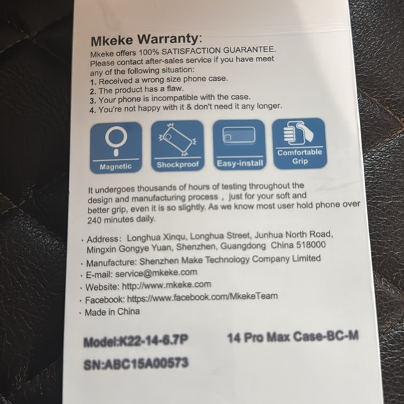 Mkeke for iPhone 14 Pro Max Case Clear, Both for $40 - Picture 4 of 4